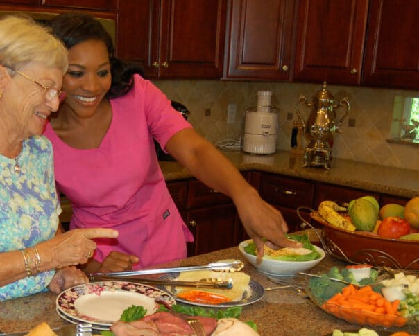 Care provider and healthy eating options